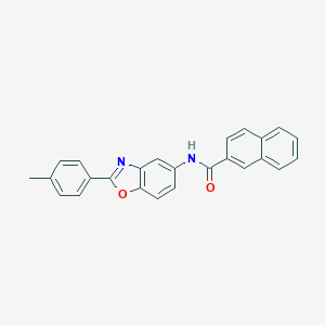 molecular formula C25H18N2O2 B408260 N-[2-(4-methylphenyl)-1,3-benzoxazol-5-yl]-2-naphthamide 