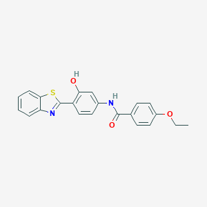 molecular formula C22H18N2O3S B408261 N-(4-Benzothiazol-2-yl-3-hydroxy-phenyl)-4-ethoxy-benzamide 