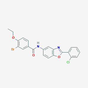 molecular formula C22H16BrClN2O3 B408262 3-bromo-N-[2-(2-chlorophenyl)-1,3-benzoxazol-5-yl]-4-ethoxybenzamide 
