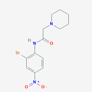molecular formula C13H16BrN3O3 B4082631 N-(2-bromo-4-nitrophenyl)-2-(1-piperidinyl)acetamide 