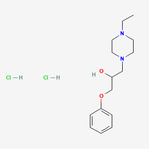 molecular formula C15H26Cl2N2O2 B4082634 1-(4-ethyl-1-piperazinyl)-3-phenoxy-2-propanol dihydrochloride 