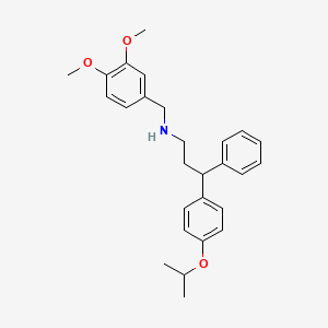 molecular formula C27H33NO3 B4082659 (3,4-dimethoxybenzyl)[3-(4-isopropoxyphenyl)-3-phenylpropyl]amine 