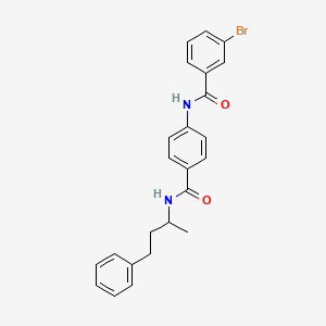 molecular formula C24H23BrN2O2 B4082713 3-bromo-N-(4-{[(1-methyl-3-phenylpropyl)amino]carbonyl}phenyl)benzamide 