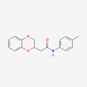 molecular formula C17H17NO3 B4082720 2-(2,3-dihydro-1,4-benzodioxin-2-yl)-N-(4-methylphenyl)acetamide 