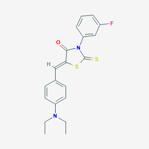 molecular formula C20H19FN2OS2 B408274 5-[4-(Diethylamino)benzylidene]-3-(3-fluorophenyl)-2-thioxo-1,3-thiazolidin-4-one 