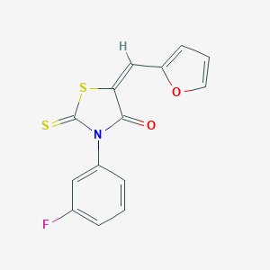 molecular formula C14H8FNO2S2 B408275 3-(3-Fluoro-phenyl)-5-furan-2-ylmethylene-2-thioxo-thiazolidin-4-one 