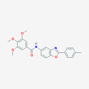 molecular formula C24H22N2O5 B408277 3,4,5-trimethoxy-N-[2-(4-methylphenyl)-1,3-benzoxazol-5-yl]benzamide 