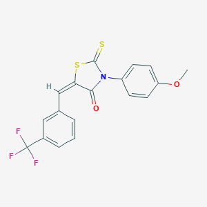 molecular formula C18H12F3NO2S2 B408282 3-(4-Methoxyphenyl)-2-thioxo-5-[3-(trifluoromethyl)benzylidene]-1,3-thiazolidin-4-one 