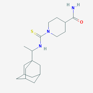 molecular formula C19H31N3OS B4082837 1-({[1-(1-adamantyl)ethyl]amino}carbonothioyl)-4-piperidinecarboxamide 