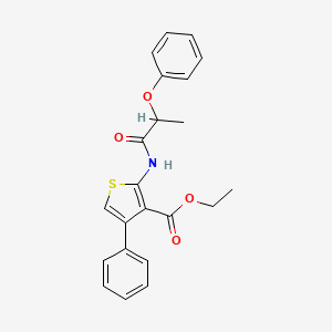 ethyl 2-[(2-phenoxypropanoyl)amino]-4-phenyl-3-thiophenecarboxylate