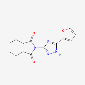 molecular formula C14H12N4O3 B4082889 2-[3-(2-furyl)-1H-1,2,4-triazol-5-yl]-3a,4,7,7a-tetrahydro-1H-isoindole-1,3(2H)-dione 