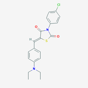 molecular formula C20H19ClN2O2S B408289 3-(4-Chlorophenyl)-5-[4-(diethylamino)benzylidene]-1,3-thiazolidine-2,4-dione 