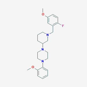 molecular formula C24H32FN3O2 B4082928 1-[1-(2-fluoro-5-methoxybenzyl)-3-piperidinyl]-4-(2-methoxyphenyl)piperazine 