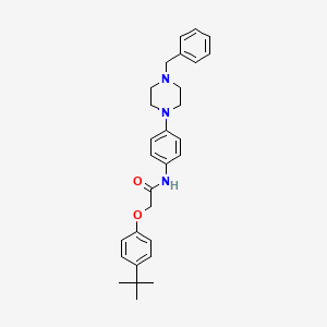 molecular formula C29H35N3O2 B4082951 N-[4-(4-benzyl-1-piperazinyl)phenyl]-2-(4-tert-butylphenoxy)acetamide 