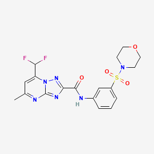 molecular formula C18H18F2N6O4S B4082992 7-(difluoromethyl)-5-methyl-N-[3-(4-morpholinylsulfonyl)phenyl][1,2,4]triazolo[1,5-a]pyrimidine-2-carboxamide 