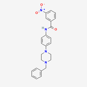 molecular formula C24H24N4O3 B4083005 N-[4-(4-benzyl-1-piperazinyl)phenyl]-3-nitrobenzamide 