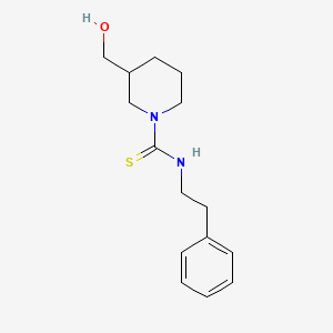3-(hydroxymethyl)-N-(2-phenylethyl)-1-piperidinecarbothioamide