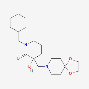 molecular formula C20H34N2O4 B4083039 1-(cyclohexylmethyl)-3-(1,4-dioxa-8-azaspiro[4.5]dec-8-ylmethyl)-3-hydroxy-2-piperidinone 