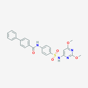 molecular formula C25H22N4O5S B408306 N-[4-[(2,6-dimethoxypyrimidin-4-yl)sulfamoyl]phenyl]-4-phenylbenzamide CAS No. 313548-40-2