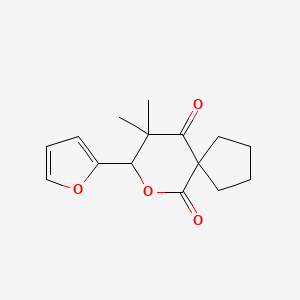 molecular formula C15H18O4 B4083073 8-(2-furyl)-9,9-dimethyl-7-oxaspiro[4.5]decane-6,10-dione 