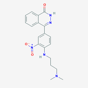 molecular formula C19H21N5O3 B4083081 4-(4-{[3-(dimethylamino)propyl]amino}-3-nitrophenyl)-1(2H)-phthalazinone 