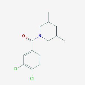 molecular formula C14H17Cl2NO B408309 (3,4-Dichloro-phenyl)-(3,5-dimethyl-piperidin-1-yl)-methanone 
