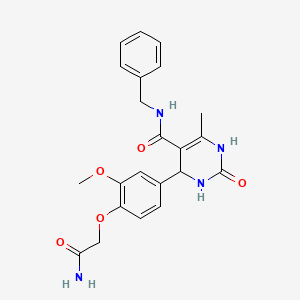 molecular formula C22H24N4O5 B4083099 4-[4-(2-amino-2-oxoethoxy)-3-methoxyphenyl]-N-benzyl-6-methyl-2-oxo-1,2,3,4-tetrahydro-5-pyrimidinecarboxamide 