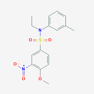 molecular formula C16H18N2O5S B4083128 N-ethyl-4-methoxy-N-(3-methylphenyl)-3-nitrobenzenesulfonamide 