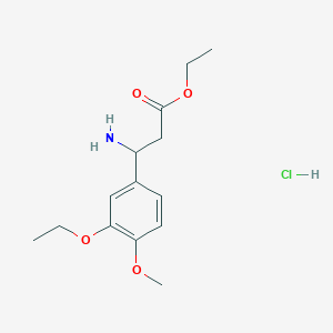 molecular formula C14H22ClNO4 B4083138 ethyl 3-amino-3-(3-ethoxy-4-methoxyphenyl)propanoate hydrochloride 