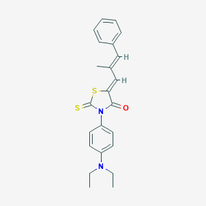 molecular formula C23H24N2OS2 B408314 3-[4-(Diethylamino)phenyl]-5-(2-methyl-3-phenyl-2-propenylidene)-2-thioxo-1,3-thiazolidin-4-one CAS No. 306324-06-1