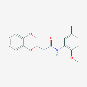 molecular formula C18H19NO4 B4083144 2-(2,3-dihydro-1,4-benzodioxin-2-yl)-N-(2-methoxy-5-methylphenyl)acetamide 