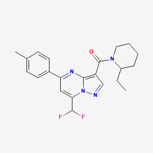 7-(difluoromethyl)-3-[(2-ethyl-1-piperidinyl)carbonyl]-5-(4-methylphenyl)pyrazolo[1,5-a]pyrimidine