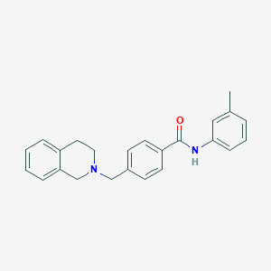 molecular formula C24H24N2O B408319 4-(3,4-dihydro-2(1H)-isoquinolinylmethyl)-N-(3-methylphenyl)benzamide 
