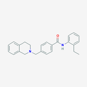 molecular formula C25H26N2O B408321 4-(3,4-Dihydro-1H-isoquinolin-2-ylmethyl)-N-(2-ethyl-phenyl)-benzamide 