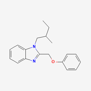molecular formula C19H22N2O B4083223 1-(2-methylbutyl)-2-(phenoxymethyl)-1H-benzimidazole 
