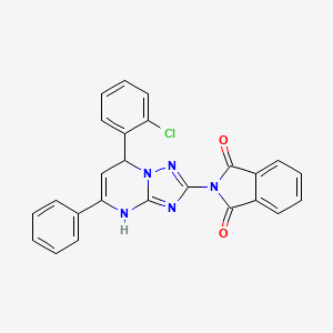 molecular formula C25H16ClN5O2 B4083227 2-[7-(2-chlorophenyl)-5-phenyl-4,7-dihydro[1,2,4]triazolo[1,5-a]pyrimidin-2-yl]-1H-isoindole-1,3(2H)-dione 