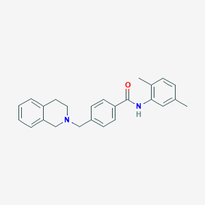 molecular formula C25H26N2O B408324 4-(3,4-dihydro-2(1H)-isoquinolinylmethyl)-N-(2,5-dimethylphenyl)benzamide 