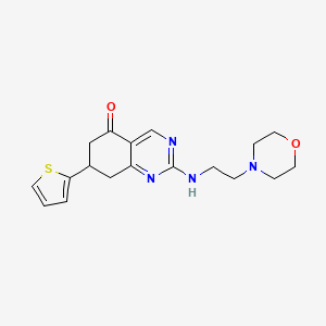 molecular formula C18H22N4O2S B4083253 2-{[2-(morpholin-4-yl)ethyl]amino}-7-(thiophen-2-yl)-7,8-dihydroquinazolin-5(6H)-one 