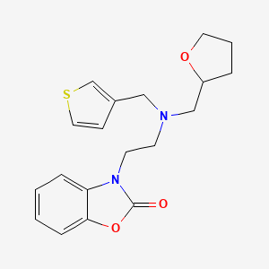 molecular formula C19H22N2O3S B4083269 3-{2-[(tetrahydrofuran-2-ylmethyl)(3-thienylmethyl)amino]ethyl}-1,3-benzoxazol-2(3H)-one 
