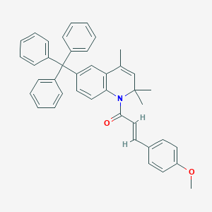 molecular formula C41H37NO2 B408328 methyl 4-[3-oxo-3-(2,2,4-trimethyl-6-trityl-1(2H)-quinolinyl)-1-propenyl]phenyl ether 