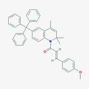 methyl 4-[3-oxo-3-(2,2,4-trimethyl-6-trityl-1(2H)-quinolinyl)-1-propenyl]phenyl ether