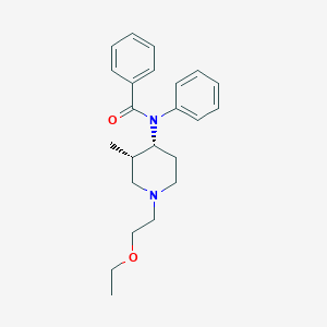 molecular formula C23H30N2O2 B040833 Benzamide, N-(1-(2-ethoxyethyl)-3-methyl-4-piperidinyl)-N-phenyl-, cis- CAS No. 125080-85-5
