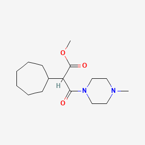 molecular formula C16H28N2O3 B4083323 methyl 2-cycloheptyl-3-(4-methyl-1-piperazinyl)-3-oxopropanoate 