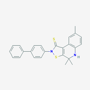 molecular formula C25H22N2S2 B408333 2-[1,1'-biphenyl]-4-yl-4,4,8-trimethyl-4,5-dihydroisothiazolo[5,4-c]quinoline-1(2H)-thione CAS No. 332019-76-8