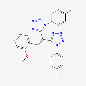 molecular formula C25H22N8O B4083351 5,5'-[2-(2-methoxyphenyl)-1,1-ethenediyl]bis[1-(4-methylphenyl)-1H-tetrazole] 