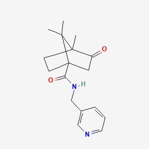 4,7,7-trimethyl-3-oxo-N-(3-pyridinylmethyl)bicyclo[2.2.1]heptane-1-carboxamide