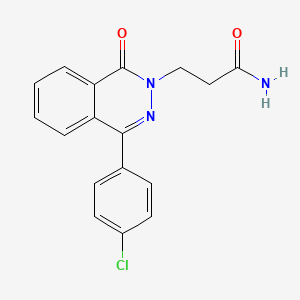 molecular formula C17H14ClN3O2 B4083379 3-[4-(4-chlorophenyl)-1-oxo-2(1H)-phthalazinyl]propanamide 