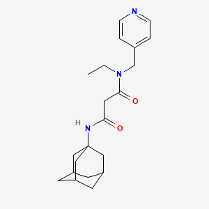 molecular formula C21H29N3O2 B4083419 N'-1-adamantyl-N-ethyl-N-(pyridin-4-ylmethyl)malonamide 