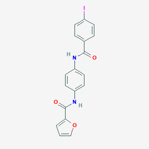 molecular formula C18H13IN2O3 B408343 N-{4-[(4-iodobenzoyl)amino]phenyl}-2-furamide 