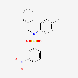 molecular formula C21H20N2O4S B4083450 N-benzyl-4-methyl-N-(4-methylphenyl)-3-nitrobenzenesulfonamide 